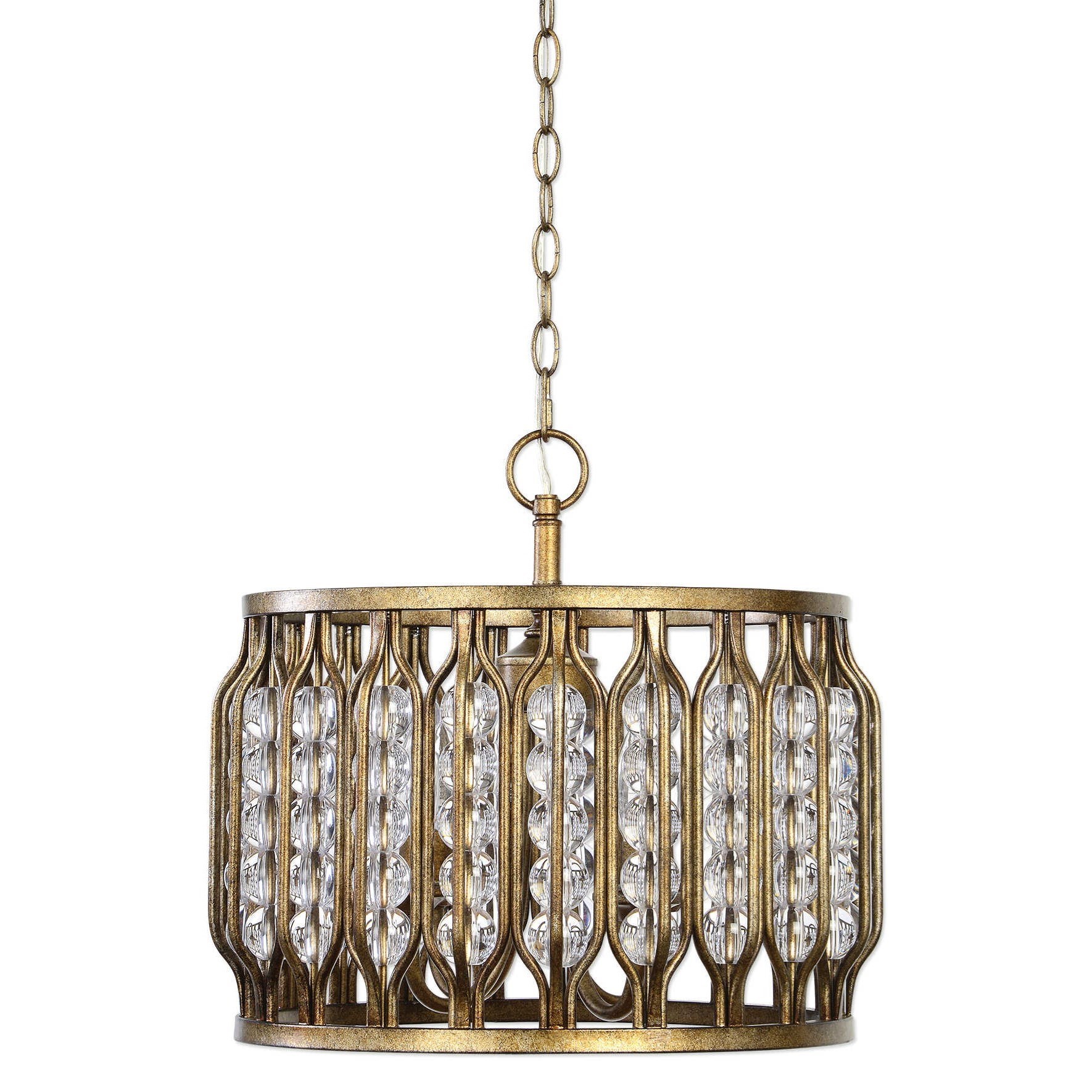 Uttermost Lighting Fixtures 22111 Jensen 4 Light Swedish Iron Pendant